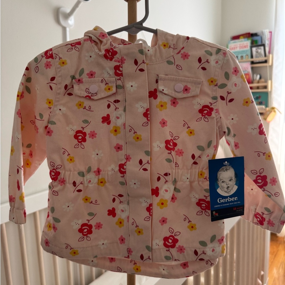 Gerber Floral Raincoat - Pink and Yellow